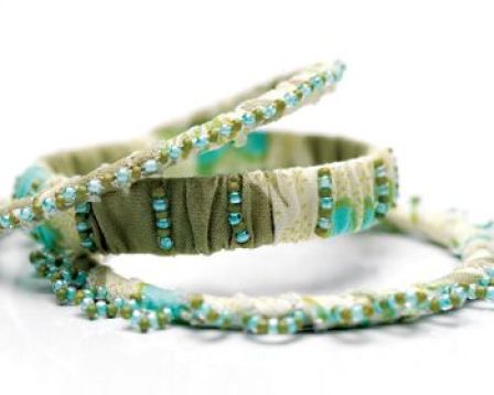 Beaded Fabric Jewellery Set