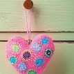 Beaded Heart Hanging Decorations