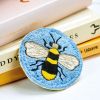 Embroidered Bee Badge Sewing Project