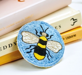 Embroidered Bee Badge