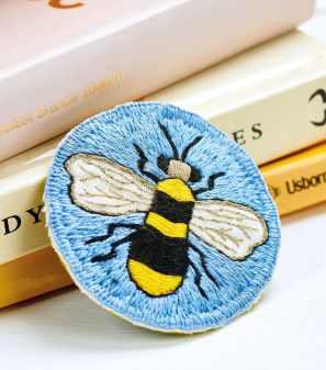Embroidered Bee Badge
