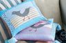 Applique Bird Cushions with Pom Poms