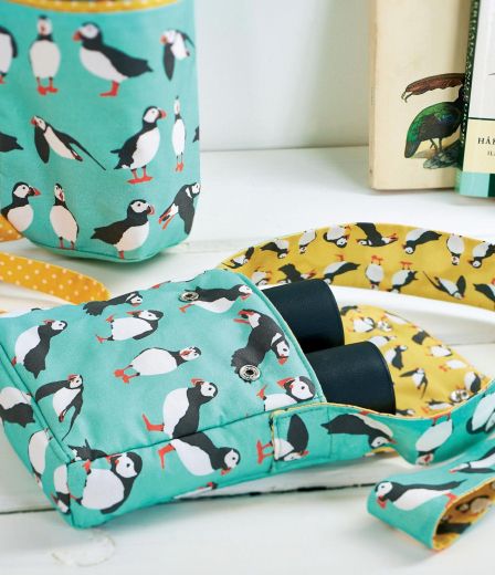 Bird print Binoculars Case Tripod Sling and Sketchbook
