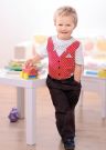 Boy’s Smart Bow Tie and Waistcoat Appliqued T-shirts