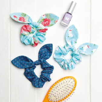 Quick Bunny Ear Scrunchies Sewing Pattern