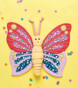 Butterfly Toy and Hair Clip Sewing Pattern