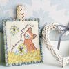 Embroidered Cat Doorstop and Hanging Pocket
