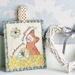 Embroidered Cat Doorstop and Hanging Pocket