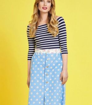 Floral Button-Up Skirt