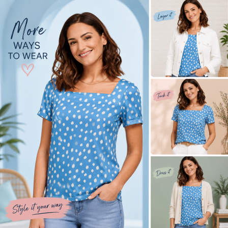 Simple Square-Neck Top Sewing Pattern