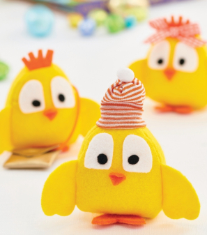 Mini Easter Felt Chicks Sewing Pattern