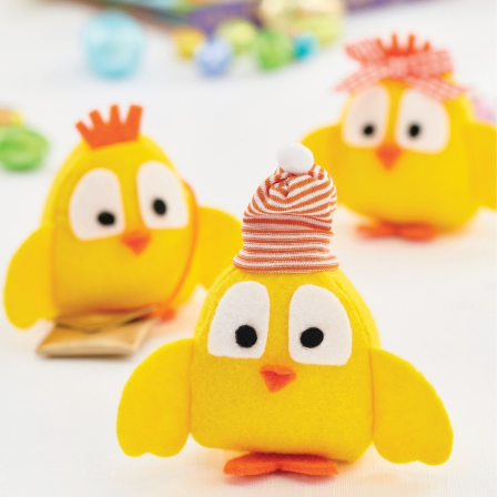Mini Easter Felt Chicks Sewing Pattern
