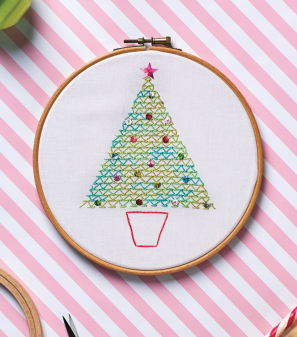 Christmas Tree Hoop Sewing Pattern
