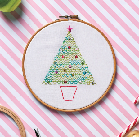 Christmas Tree Hoop Sewing Pattern
