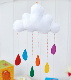 Easy Felt Cloud Mobile Sewing Pattern