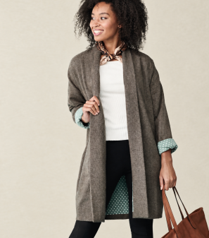 Cocoon Lined Coat With Pockets Sewing Pattern