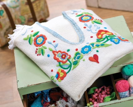 Colourful Embroidered Poncho