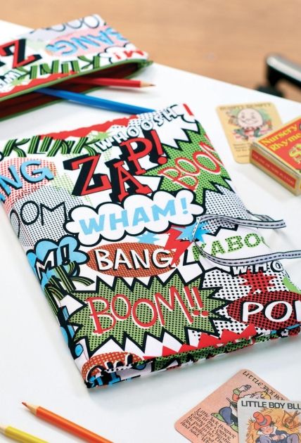 Comic Print Pencil Case and Folder