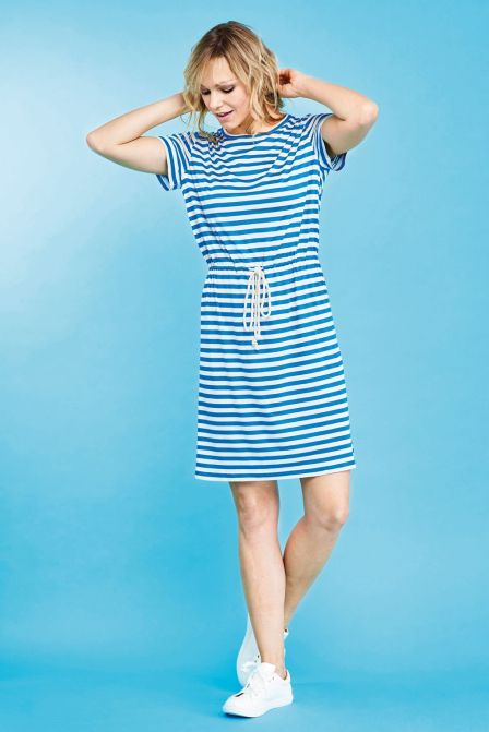 Nautical Rope-Belt Dress