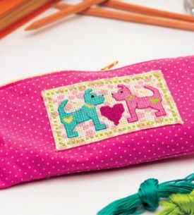 Cross Stitched Pencil Case