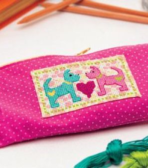 Cross Stitched Pencil Case