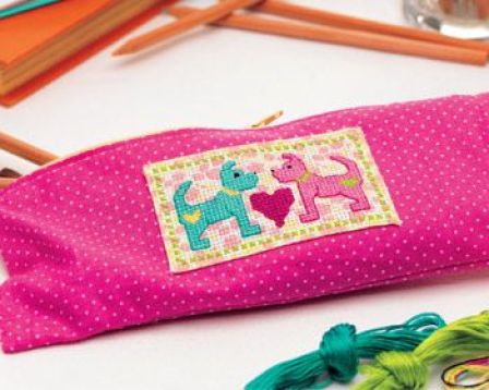 Cross Stitched Pencil Case