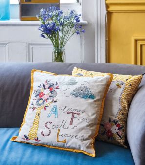 Simple appliqué pillows