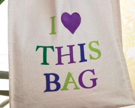 Die-Cut Applique Tote Bags