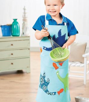 Calico Apppliqued Dinosaur Apron