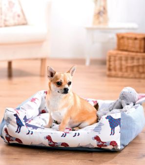 Dog Print Dog Bed and Coat
