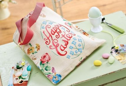 Easter Embroidered Bag and Egg Cosies