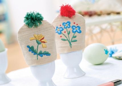 Easter Embroidered Bag and Egg Cosies