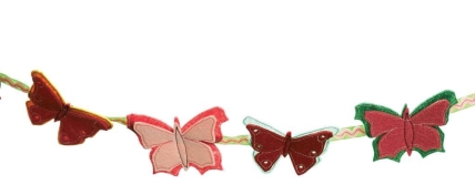 Butterfly garland and wall hanging