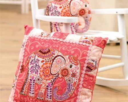 Elephant Cushion & Toy