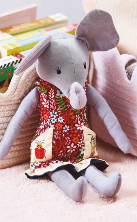 Eloise Elephant Toy Sewing Pattern | Dressimal Series