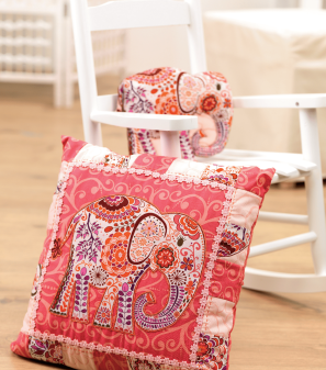 Elephant Cushion and Toy