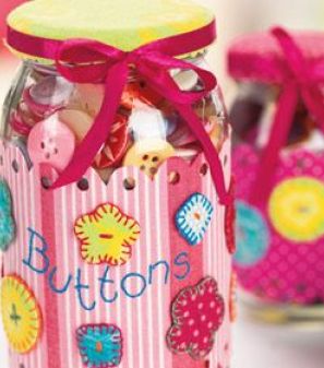 Embellished Button Jar