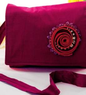 Embellished Zip Motif Bag