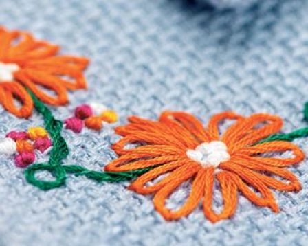 Embroidered Flower Napkins