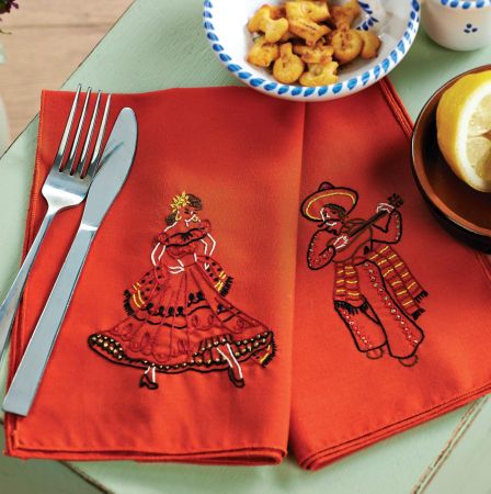 Embroidered Spanish Tapas Napkins