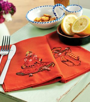 Embroidered Spanish Tapas Napkins