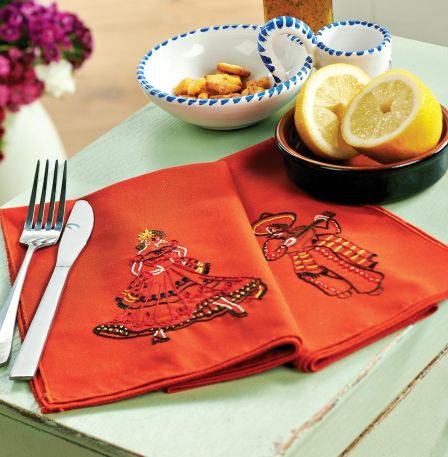 Embroidered Spanish Tapas Napkins