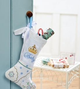 Baby’s First Christmas Embroidered Stocking