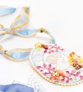 Embroidered fabric jewellery