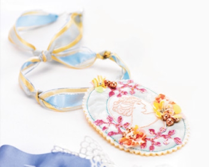 Embroidered fabric jewellery
