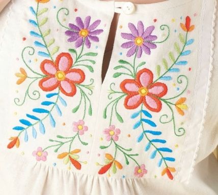 Embroidery designs hot sale for tops