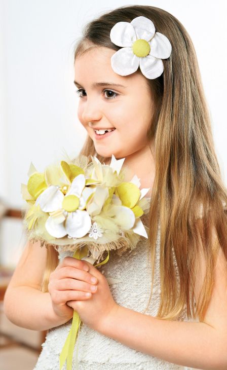 Fabric Flower Wedding Bouquet
