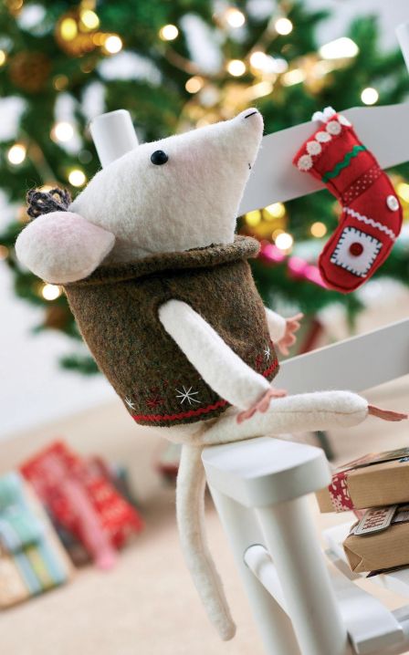 Christmas Mouse and Stocking