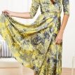 Floaty Floral Three Quarter Sleeved Dress