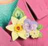 Floral Brooch and Card for Mum